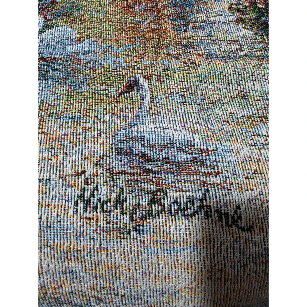 Nicky Boehme Amazing Grace Woven Tapestry Throw Blanket Church Landscape 48x60